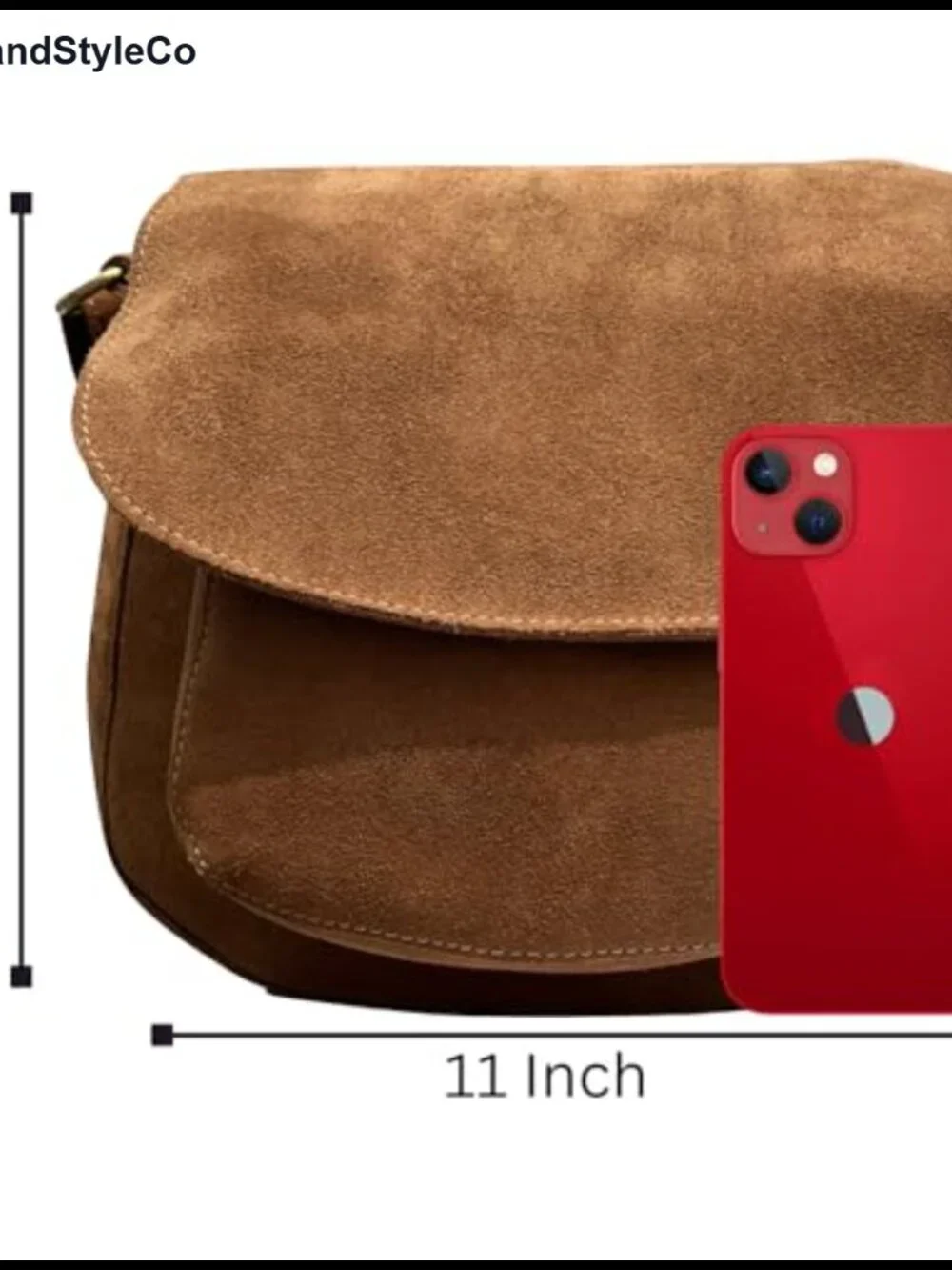 Vintage Suede Leather Crossbody Bag for Women, Travel Satchel Purse